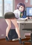 The Big ImageBoard (TBIB) - 1girl ass black hair black legwe